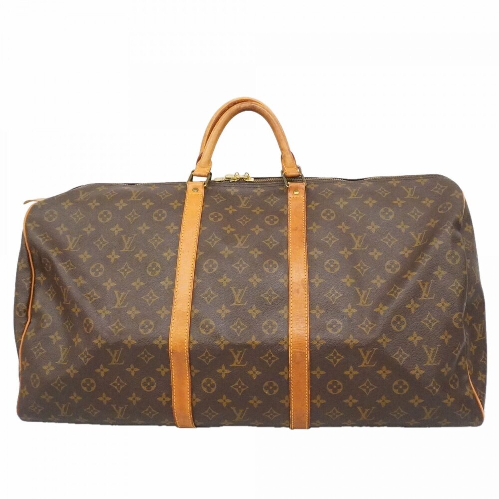 LOUIS VUITTON Brown Monogram Keepall 60 Boston Bag
